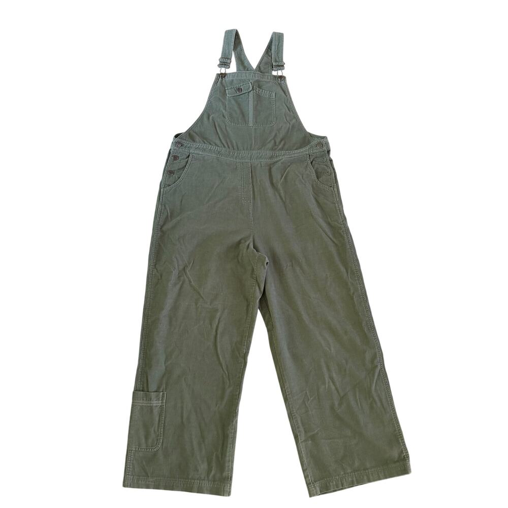 Light Green Cotton Corduroy Wide Leg Overalls XL Granola Girl Forest Fairy Gorp